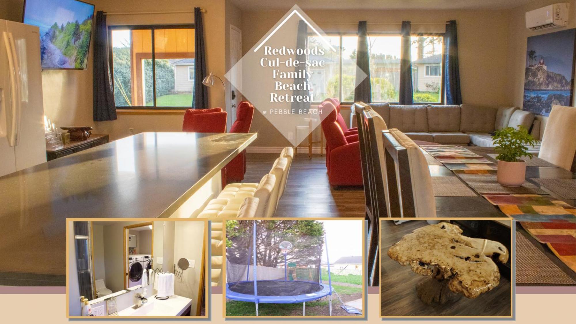 Private Home - Playground, Jumping Mat, Bbq, Darts, Firepit, Gazebo, 4 Smart Tvs, White Cotton Bedding, - The Redwood Cul-De Sac Beach Retreat Кресънт Сити Екстериор снимка
